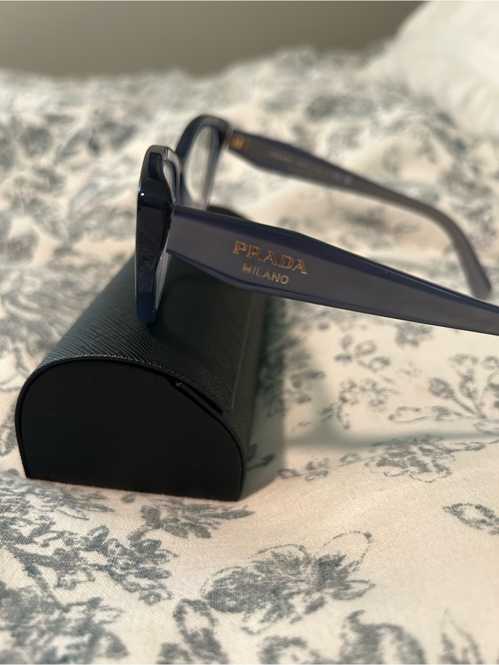 Prada Navy Blue Cat-Eye Women's Glasses - Picture 4 of 8